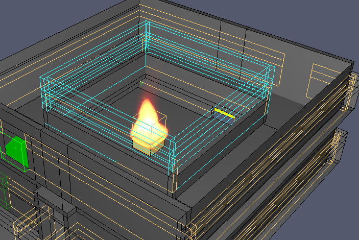 Position of anti-smoke and fire curtains