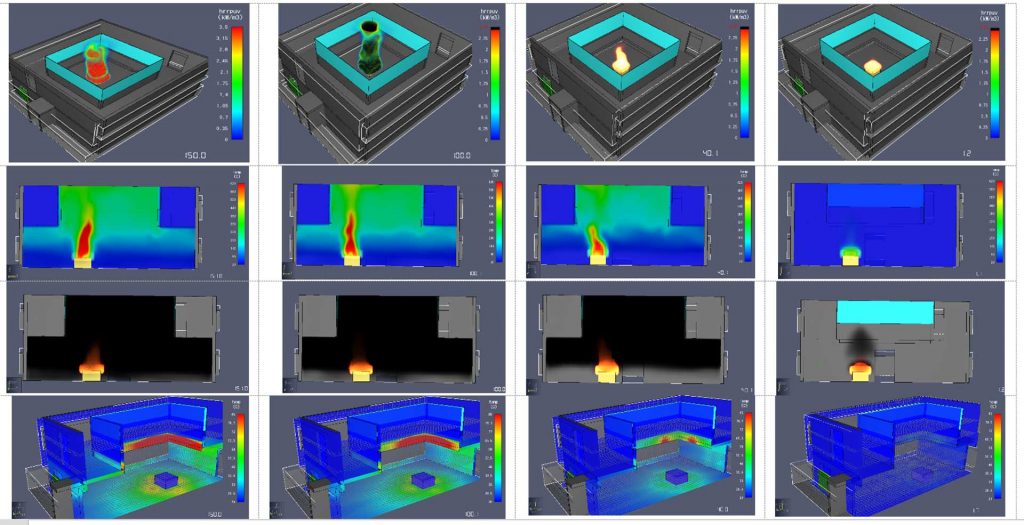 Modeling strategy fire anti-smoke curtain 2